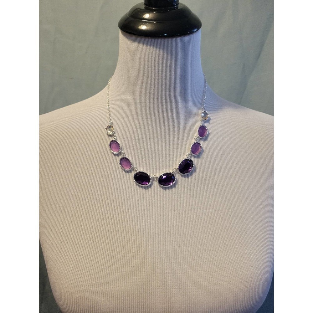 Purple jeweled necklace